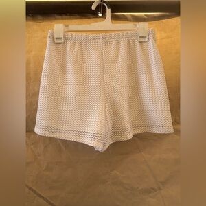 Kids  White Knit Shorts